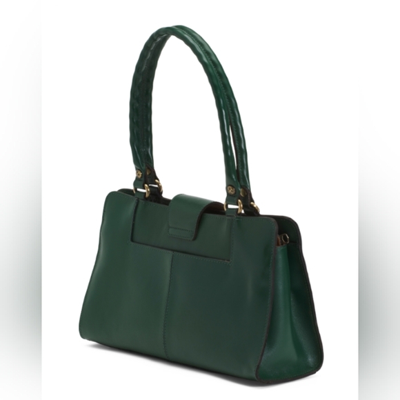 NWT Patricia Nash Tooled Leather Rienzo Satchel Shoulder Bag, Soft Green - Picture 6 of 15